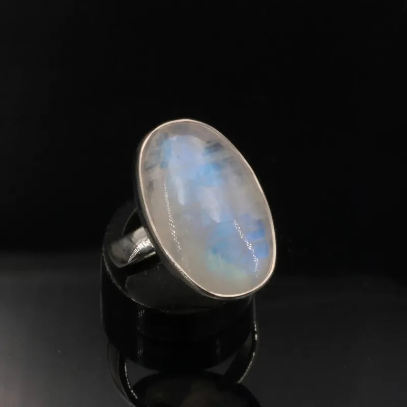 Bague Labradorite Blanche en argent 925 LA PIERRE FR La Pierre FR