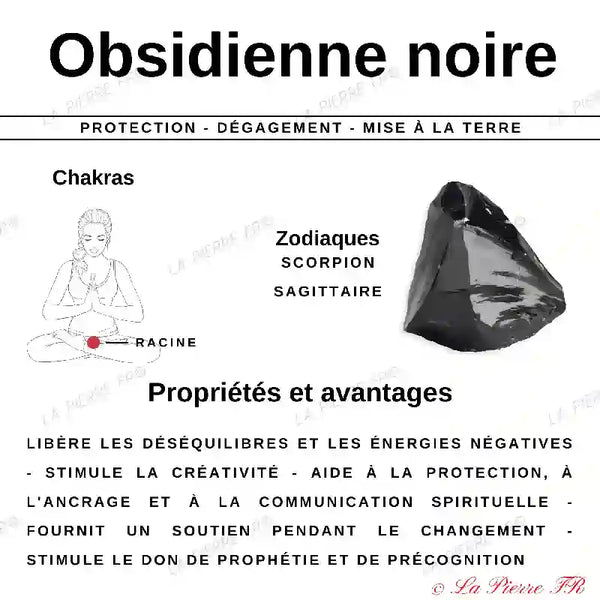 Perles Obsidienne Noire en pierre naturelle - Qualité AAA