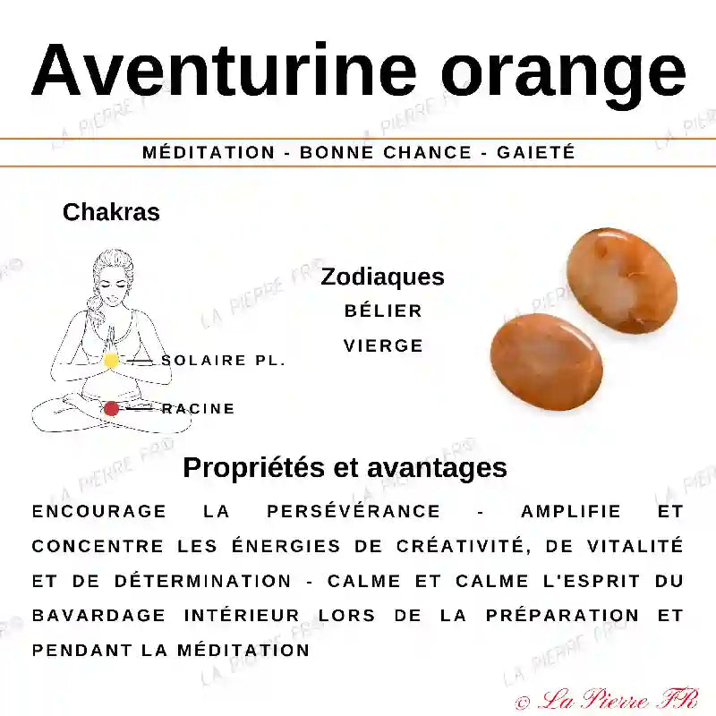 Aventurine Orange : Perles Heishi en pierre naturelle 6mm (Heishi) – Fil de 36cm