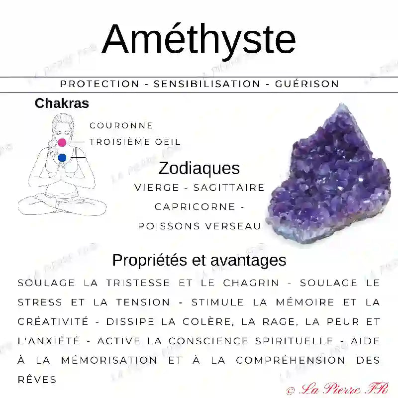 Perles Améthyste Fantôme en pierre naturelle - Qualité AA+