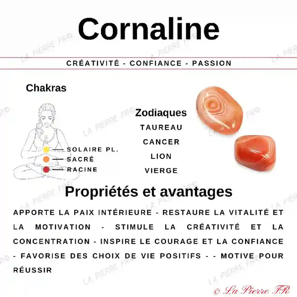 Perles Cornaline en pierre naturelle - Qualité AAA