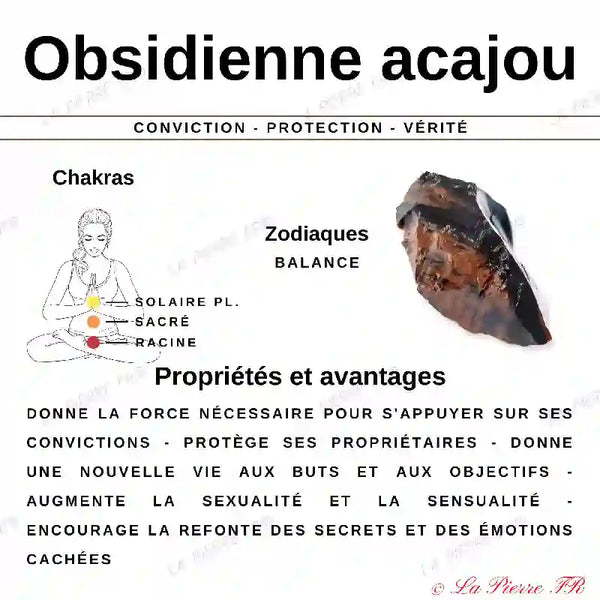 Perles Obsidienne Acajou en pierre naturelle - Qualité AAA