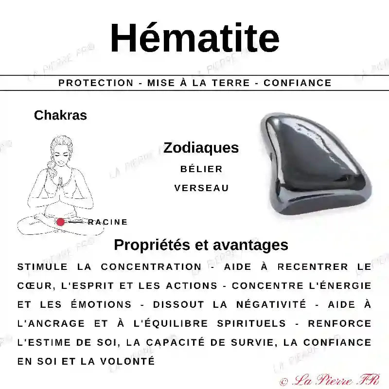 Perles Hématite Magnétique en pierre naturelle - Qualité AAA