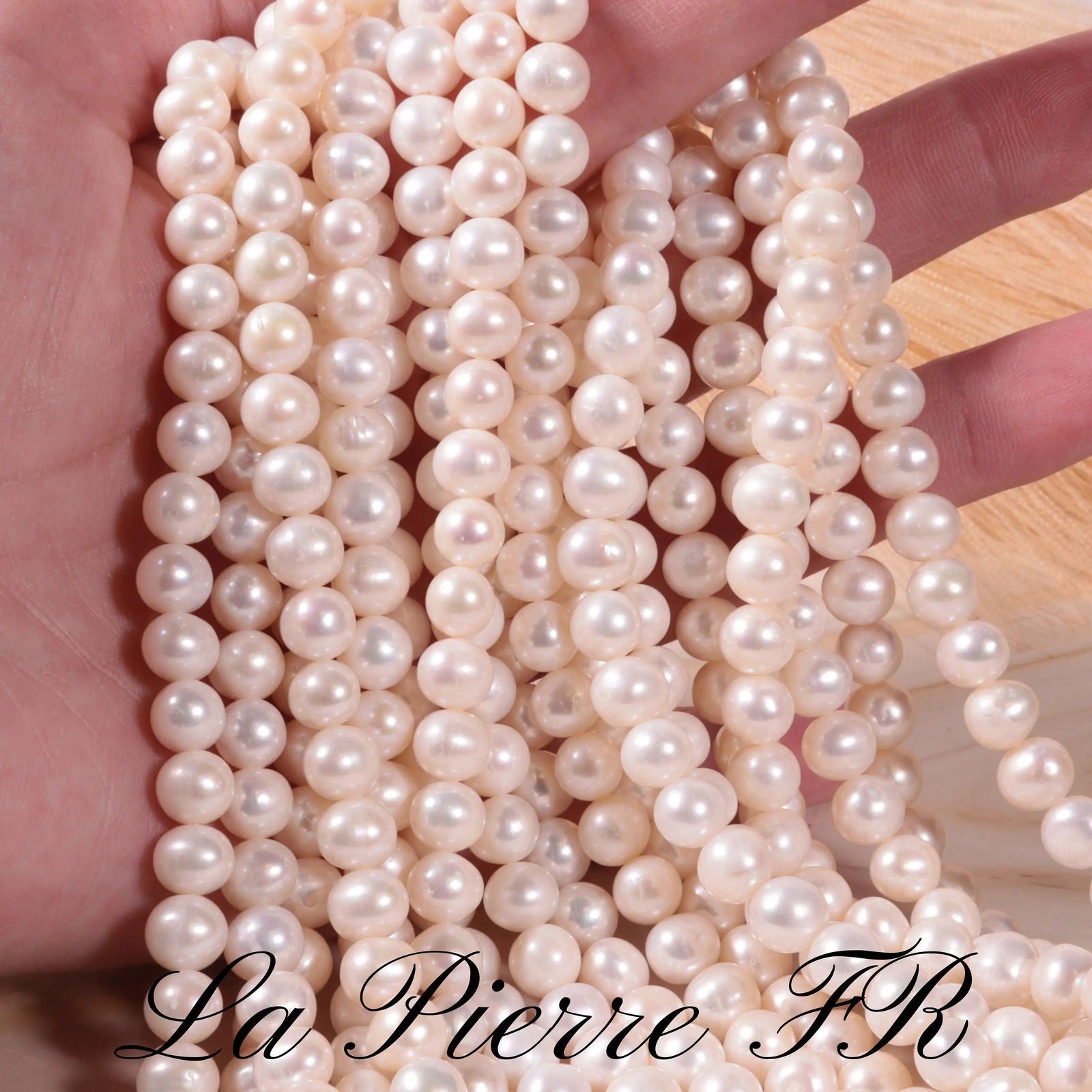 50 Perles de culture blanche d&