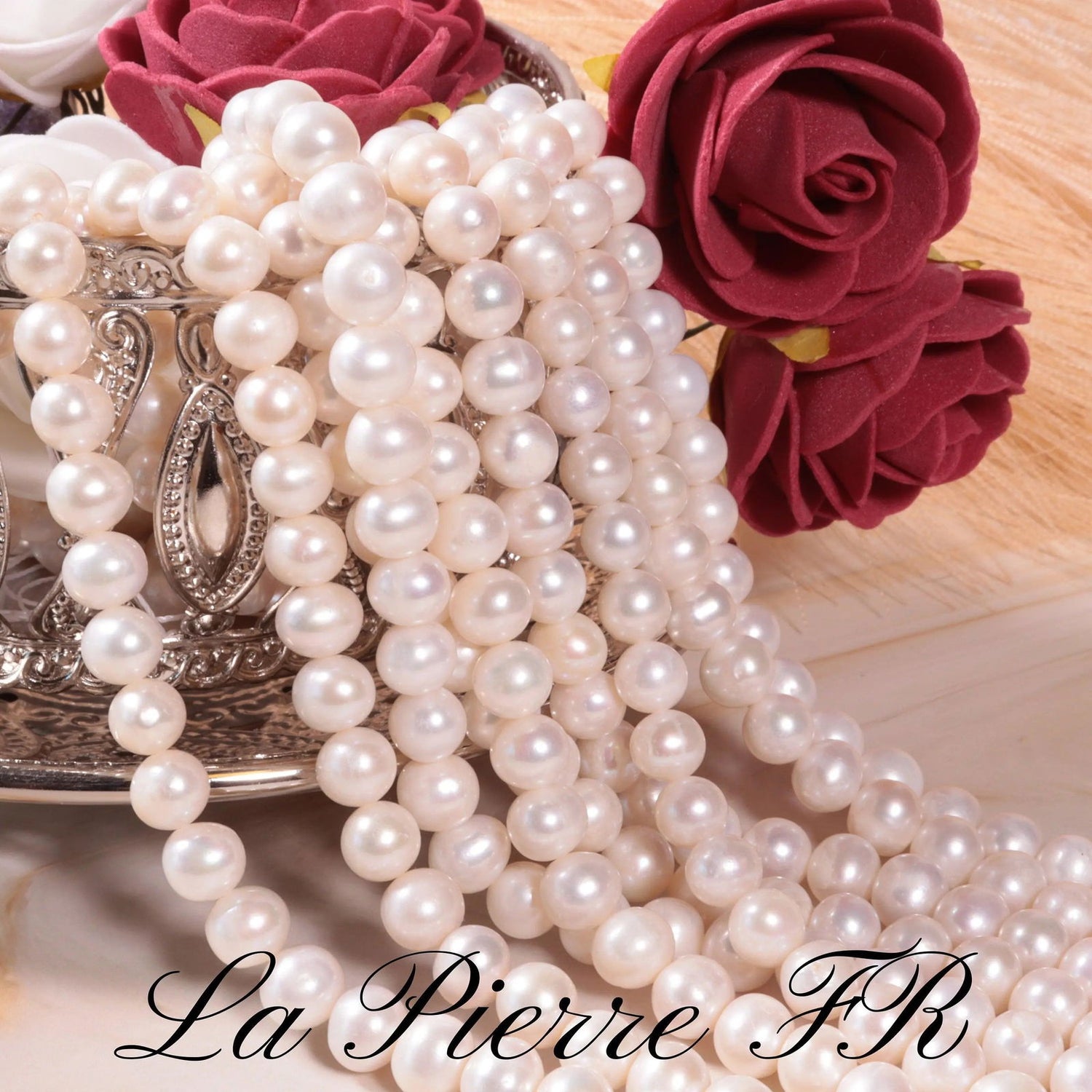 50 Perles de culture blanche d&