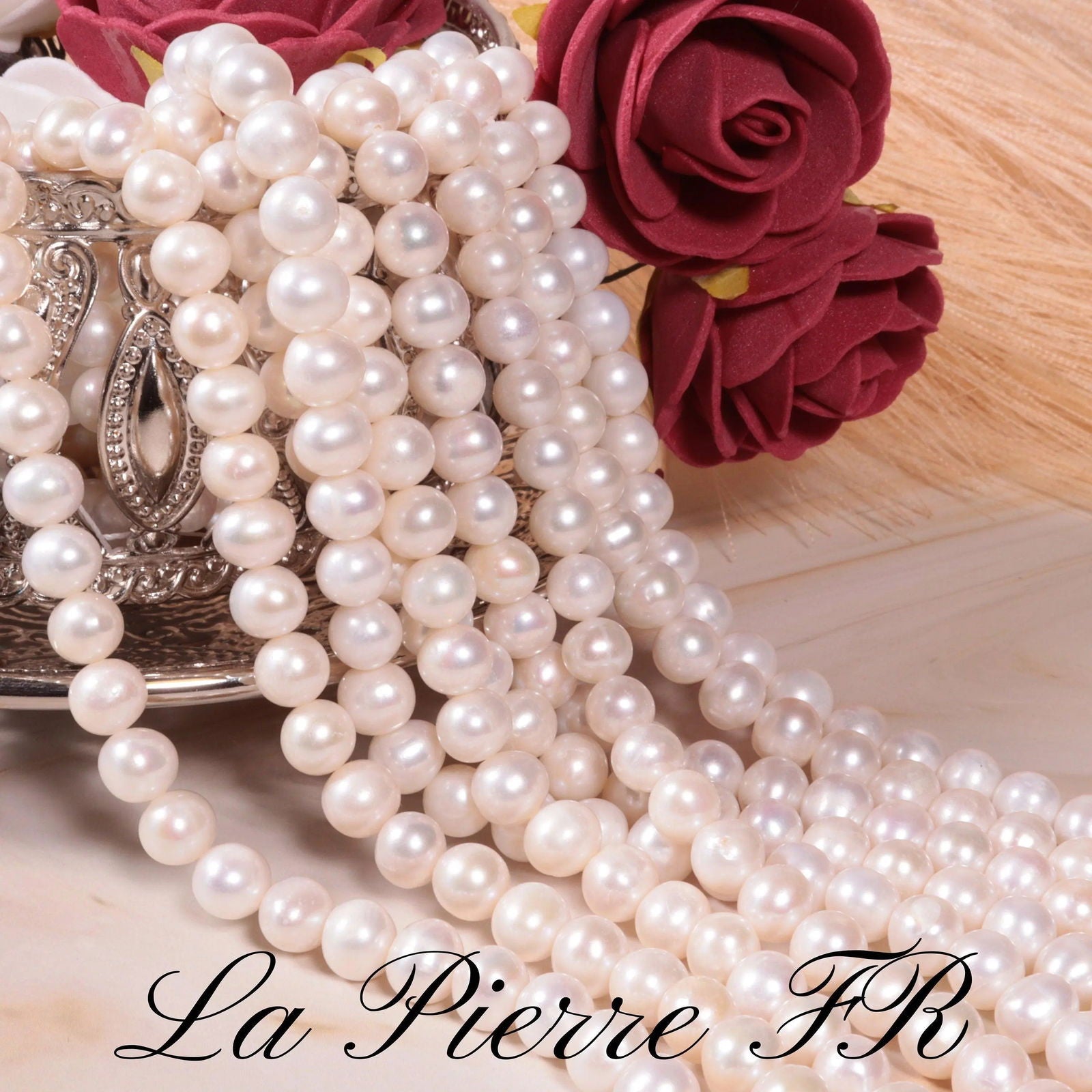 50 Perles de culture blanche d&