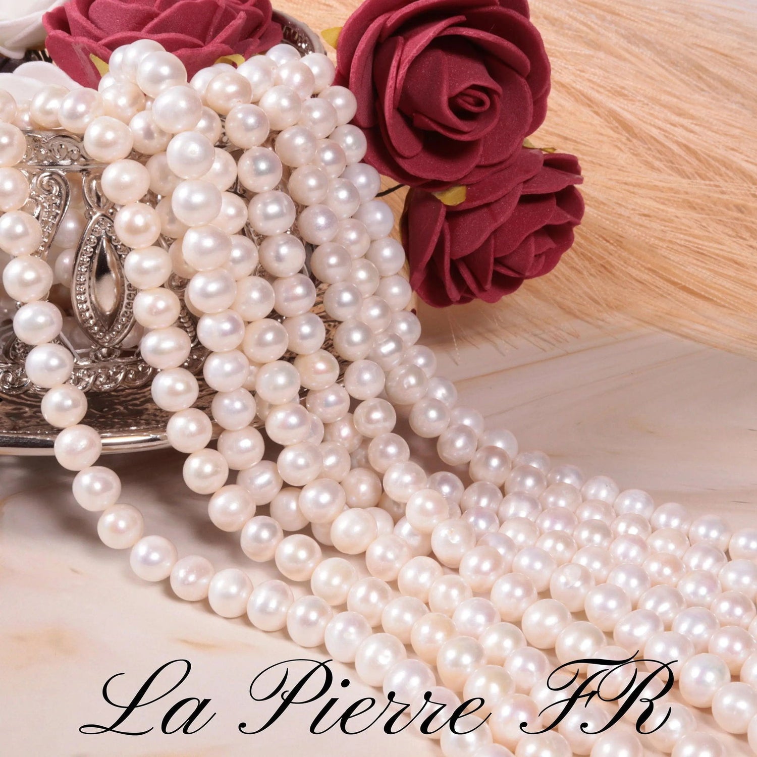 50 Perles de culture blanche d&