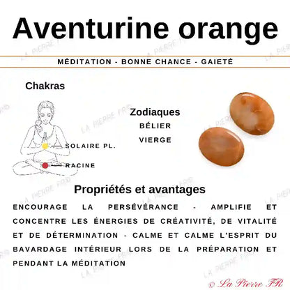 26 perles Aventurine Orange naturelle rectangulaire