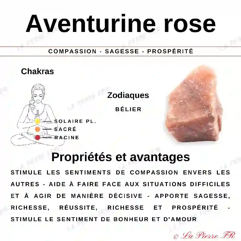 Pendentif Cœur en Aventurine Rose