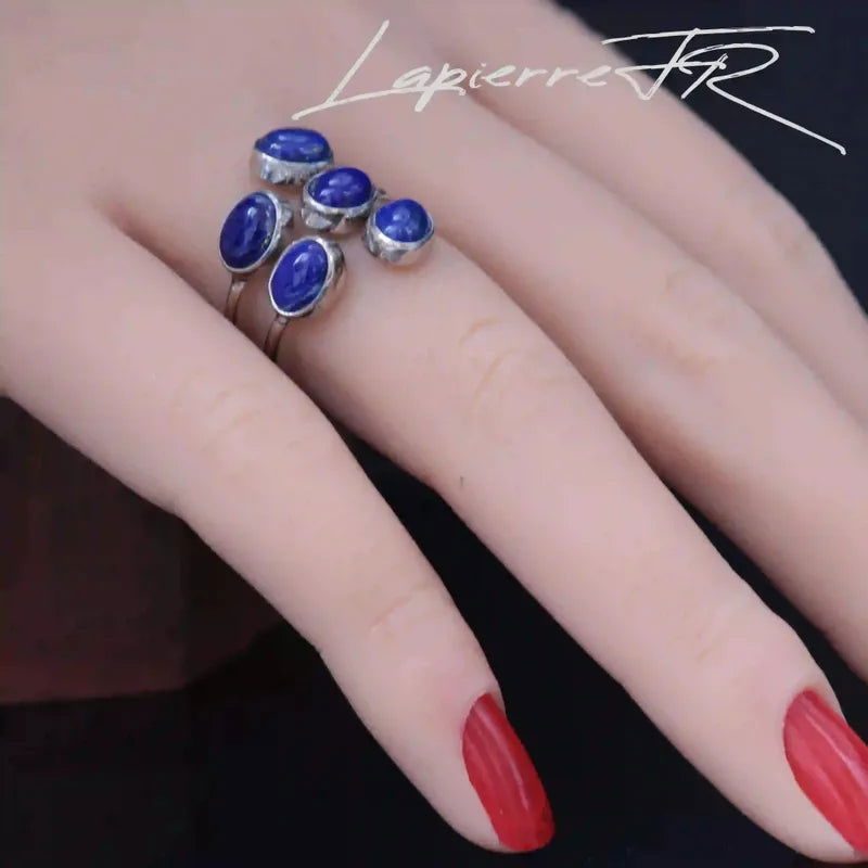 Bague en argent et pierre Lapis Lazuli - La Pierre FR