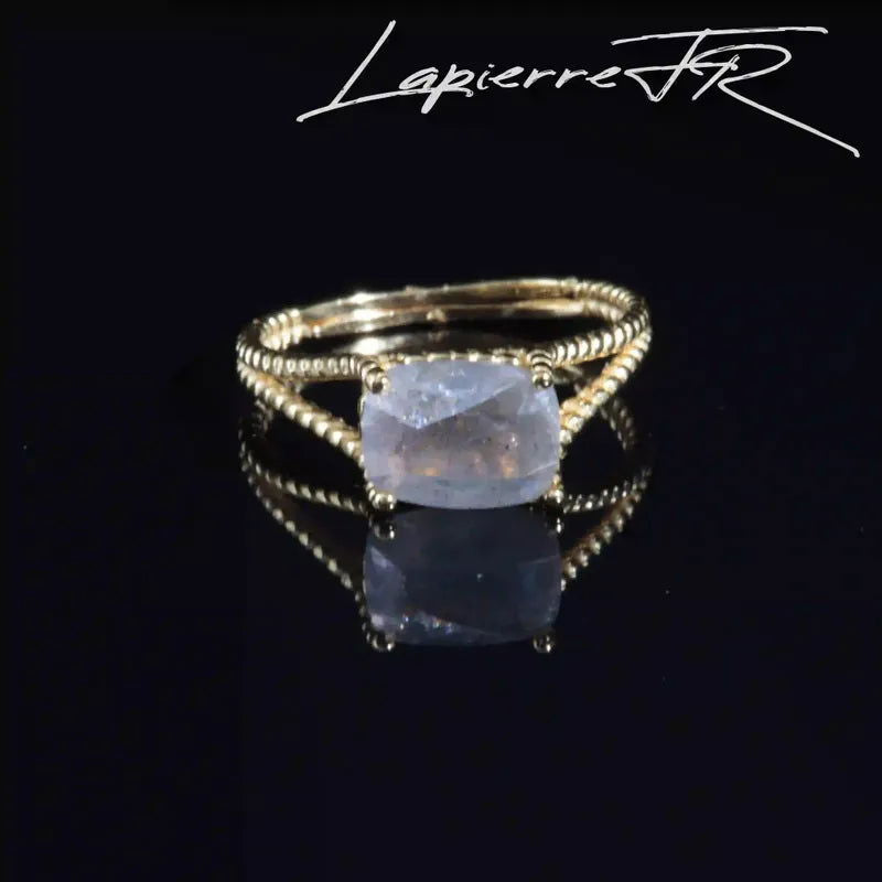 Bague en labradorite ajustable plaqué Or 18 carats - La Pierre FR