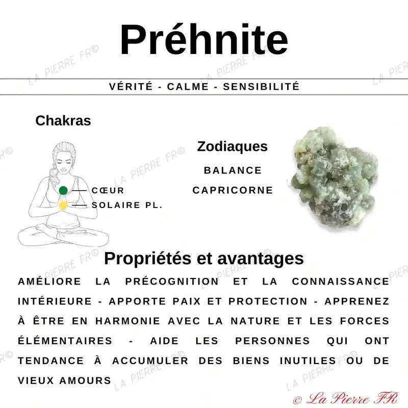 Bracelet en pierre Prehnite - La Pierre FR