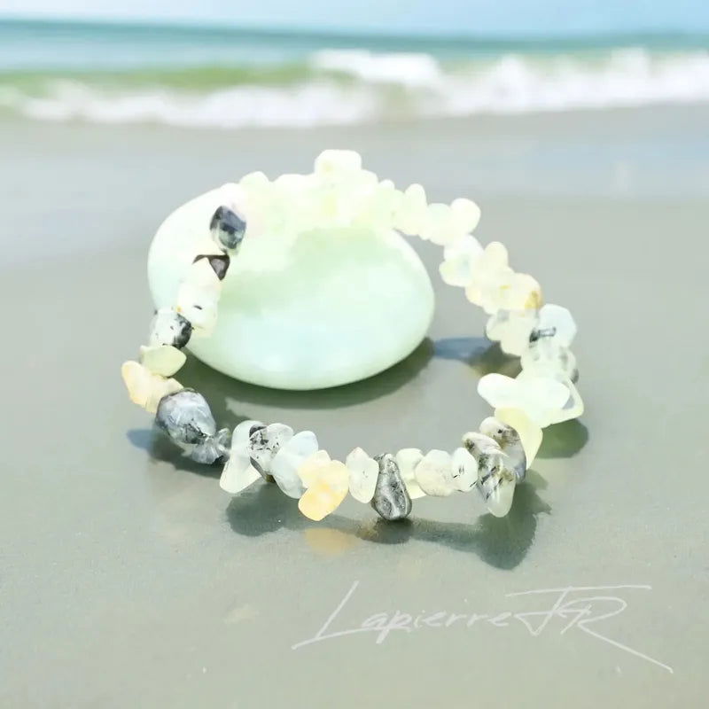 Bracelet en pierre Prehnite - La Pierre FR