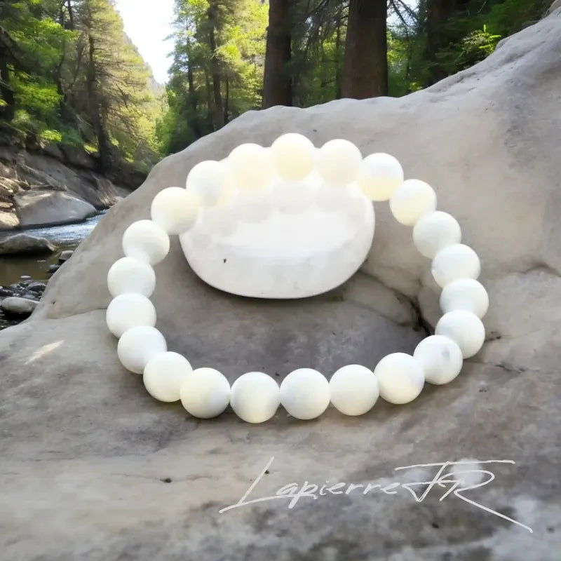 Bracelet perle naturelle en Nacre - La Pierre FR