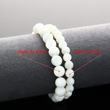 Bracelet perle naturelle en Nacre - La Pierre FR