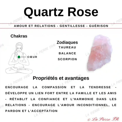 Bracelet pierre Quartz Rose - La Pierre FR