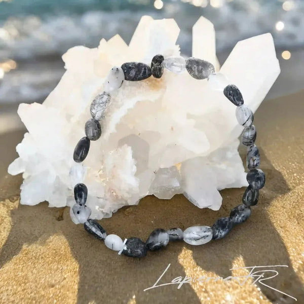 Bracelet pierre en Quartz à Tourmaline noire - La Pierre FR