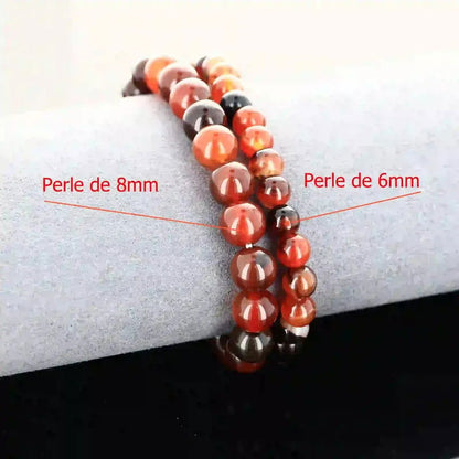 Bracelet pierre naturelle Agate rubanée - La Pierre FR