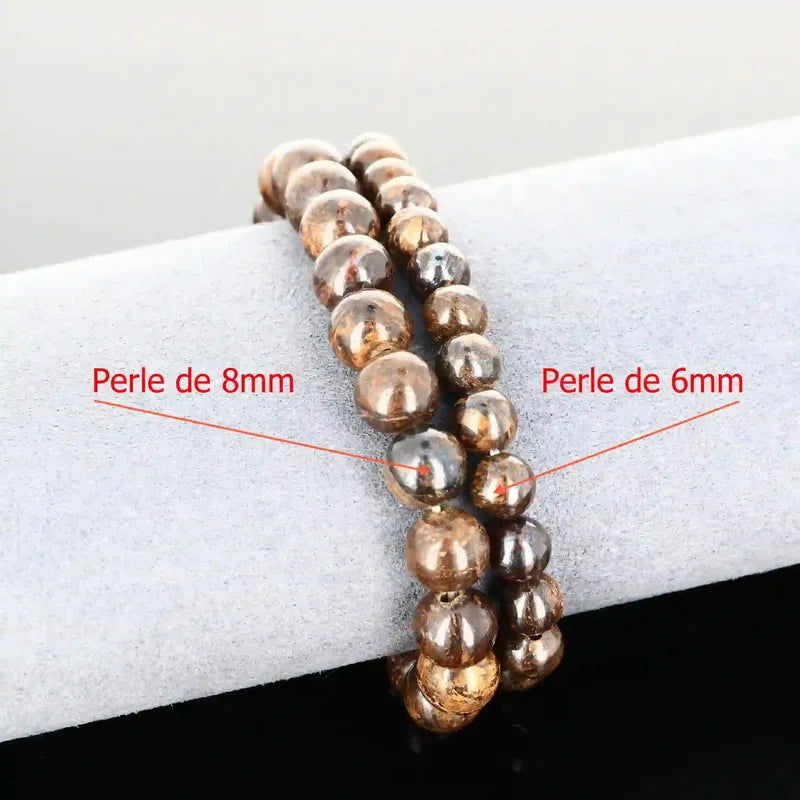 Bracelet pierre naturelle Bronzite - La Pierre FR