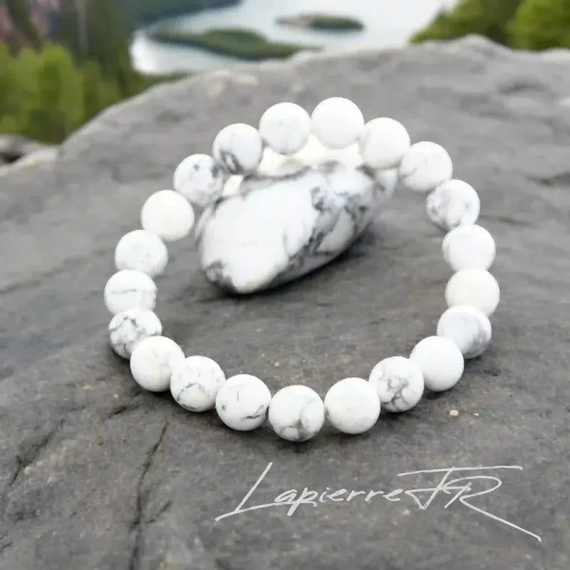 Bracelet pierre naturelle Howlite - La Pierre FR