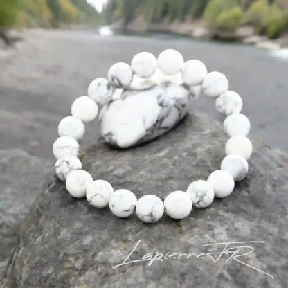 Bracelet pierre naturelle Howlite - La Pierre FR