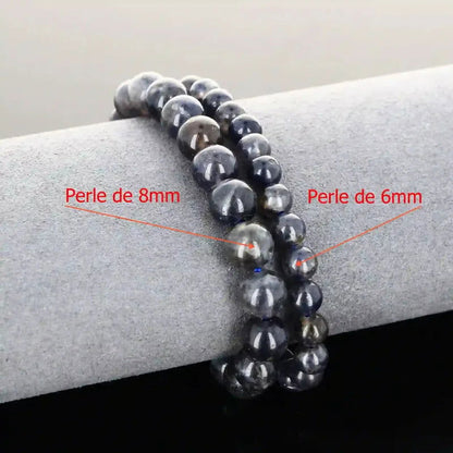 Bracelet pierre naturelle Iolite - La Pierre FR