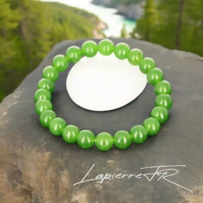 Bracelet pierre naturelle Jade vert - La Pierre FR