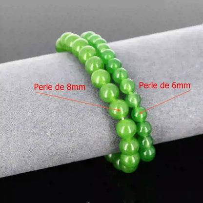 Bracelet pierre naturelle Jade vert - La Pierre FR