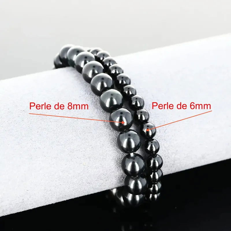 Bracelet pierre naturelle Onyx noir - La Pierre FR