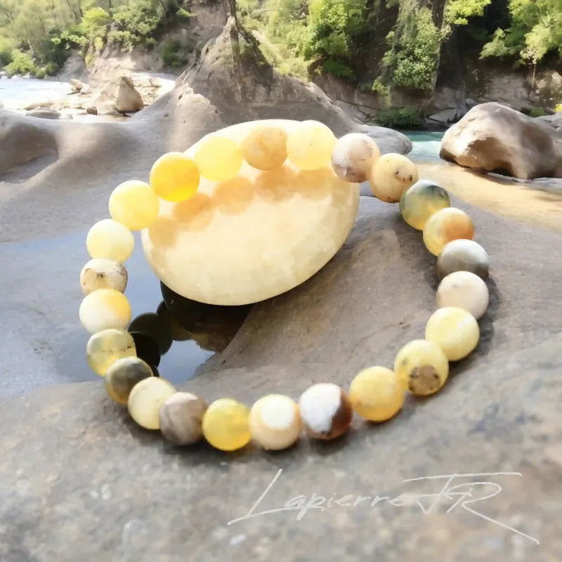 Bracelet pierre naturelle Opale jaune - La Pierre FR