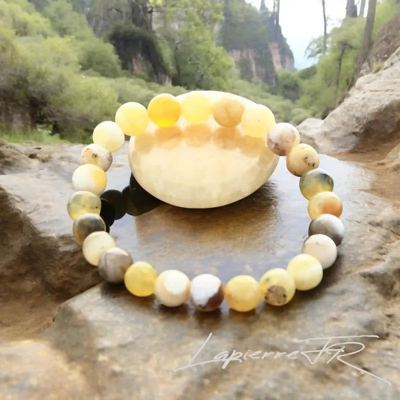 Bracelet pierre naturelle Opale jaune - La Pierre FR