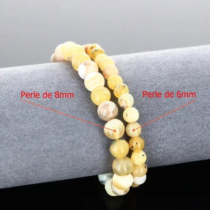 Bracelet pierre naturelle Opale jaune - La Pierre FR