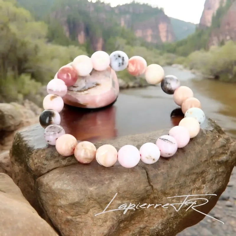 Bracelet pierre naturelle Opale rose - La Pierre FR