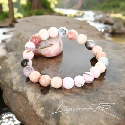 Bracelet pierre naturelle Opale rose - La Pierre FR