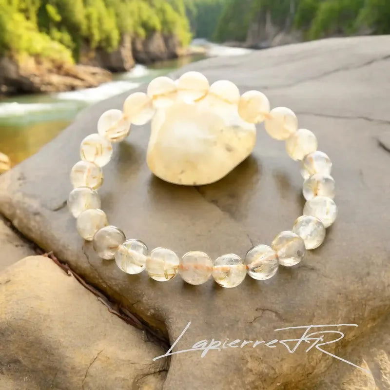 Bracelet pierre naturelle Quartz rutile - La Pierre FR