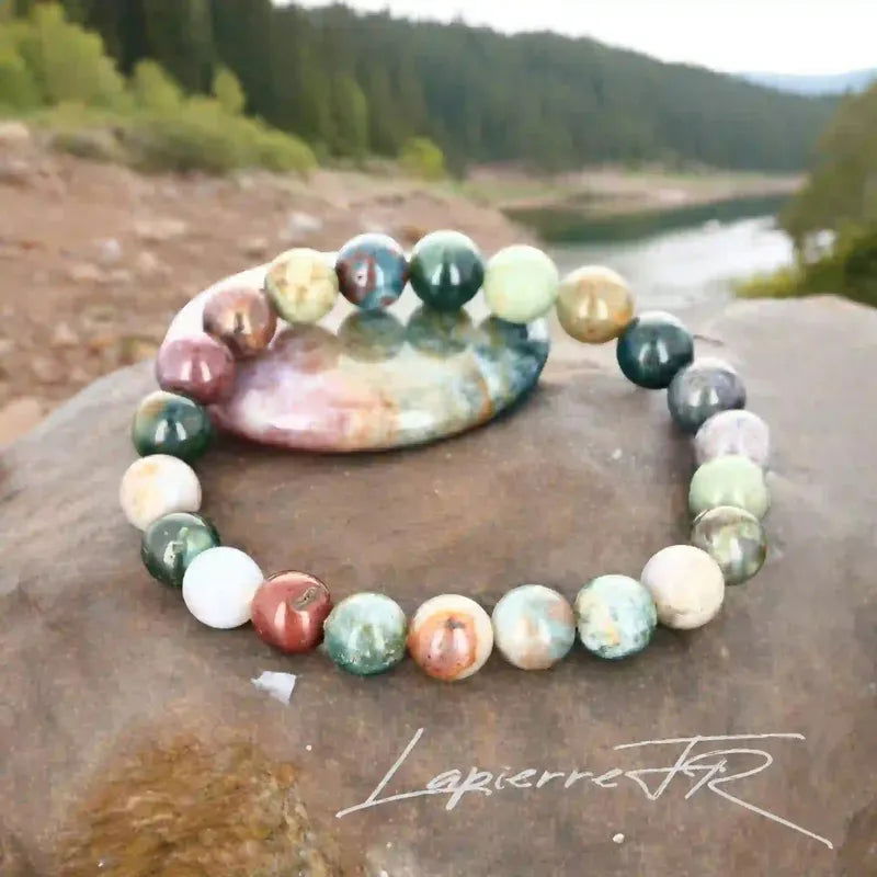 Bracelet pierre naturelle en Agate indienne - La Pierre FR