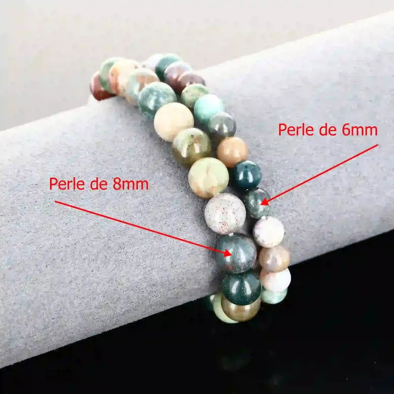 Bracelet pierre naturelle en Agate indienne - La Pierre FR