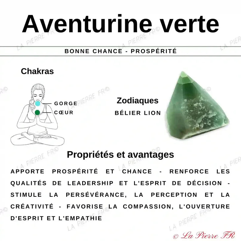 Bracelet pierre roulée Aventurine verte - La Pierre FR