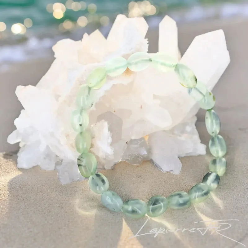 Bracelet pierre roulée Prehnite - La Pierre FR