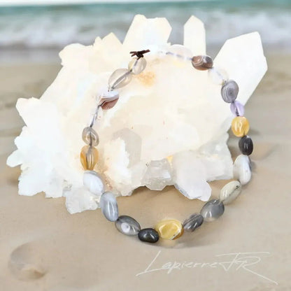 Bracelet pierre roulée en Agate - La Pierre FR