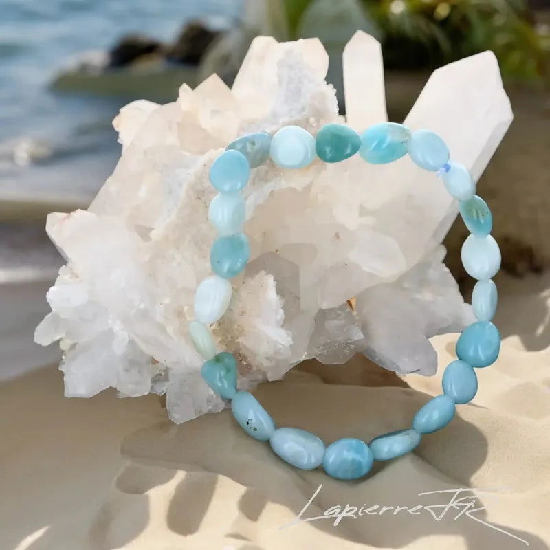 Bracelet pierre roulée en Amazonite - La Pierre FR