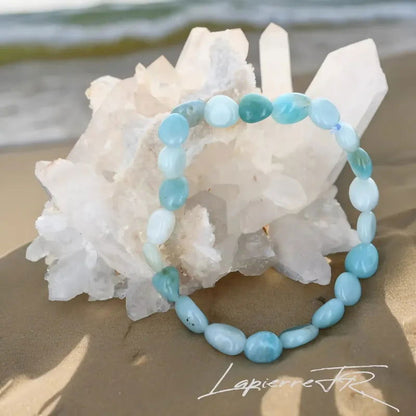 Bracelet pierre roulée en Amazonite - La Pierre FR