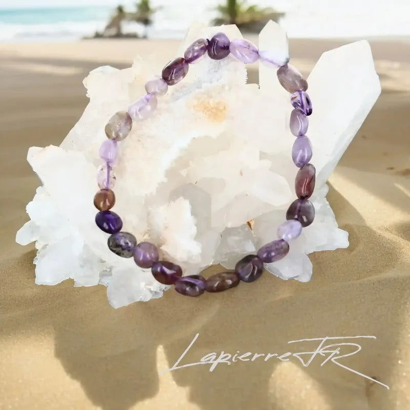 Bracelet pierre roulée en Auralite - La Pierre FR