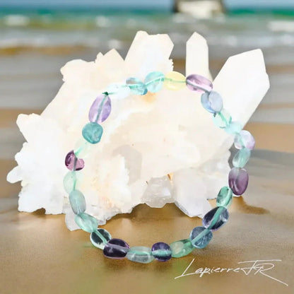 Bracelet pierre roulée en Fluorite - La Pierre FR