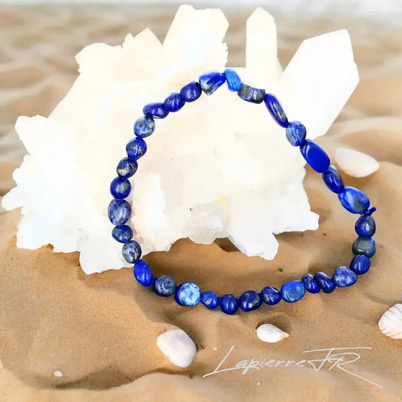 Bracelet pierre roulée en Lapis Lazuli - La Pierre FR