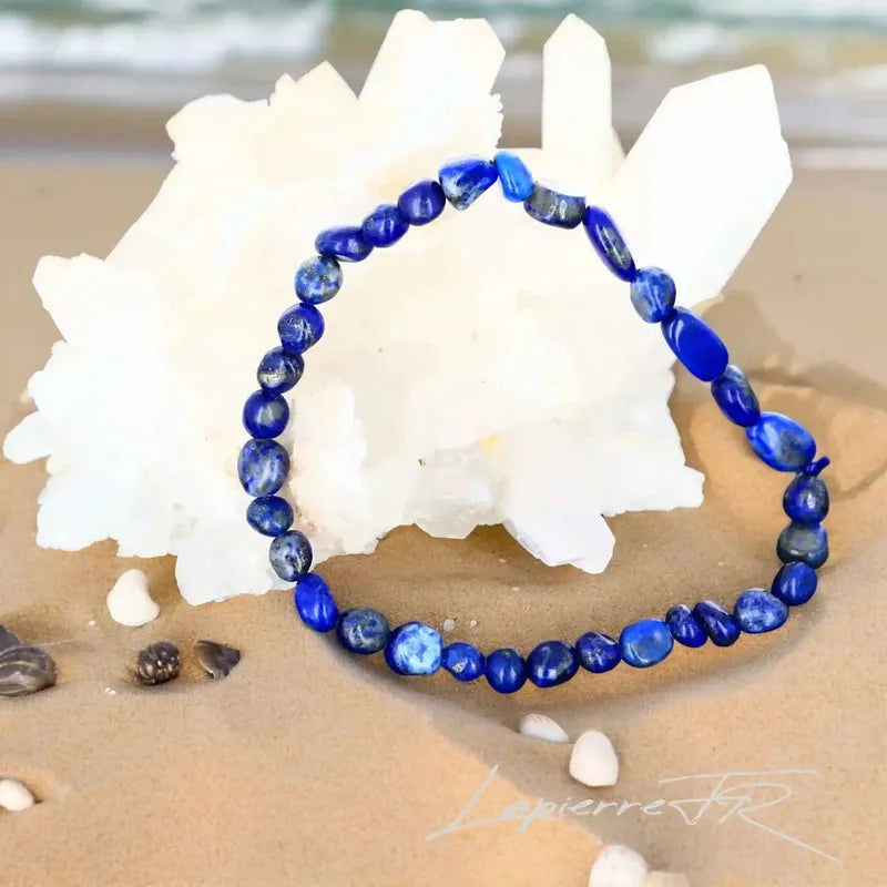 Bracelet pierre roulée en Lapis Lazuli - La Pierre FR