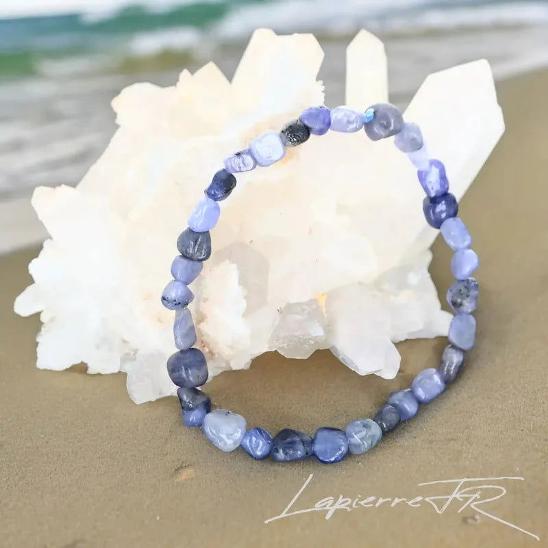 Bracelet pierre roulée en Tanzanite - La Pierre FR