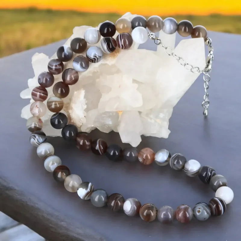 Collier en Agate - La Pierre FR