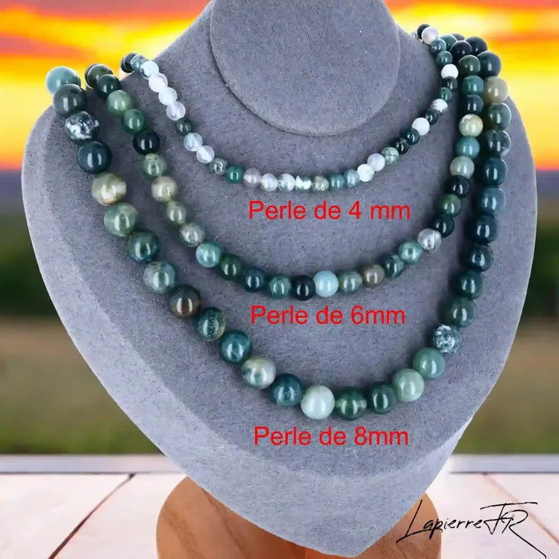 Collier en Agate mousse - La Pierre FR