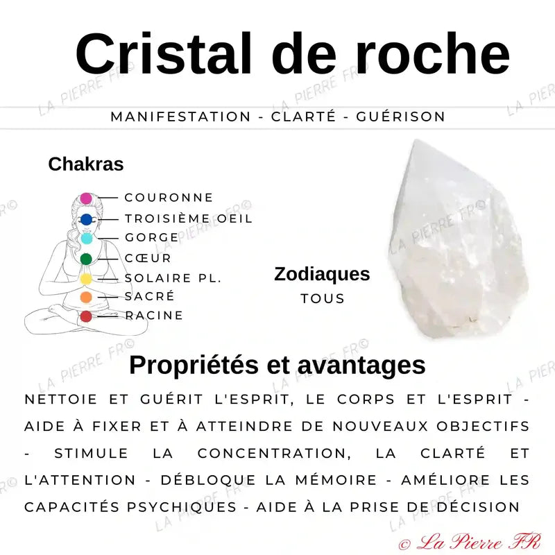 Collier en Cristal de Roche - La Pierre FR